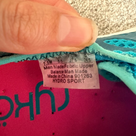 Ryka Hydro Sport Teal Pink Mesh Water Shoes Women's Size 7.5 M - Picture 9 of 9